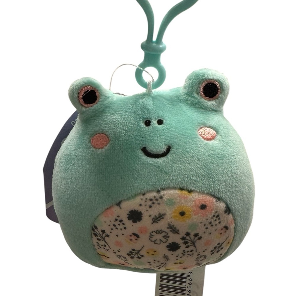 Squishmallows Aqua Frog with Floral Belly